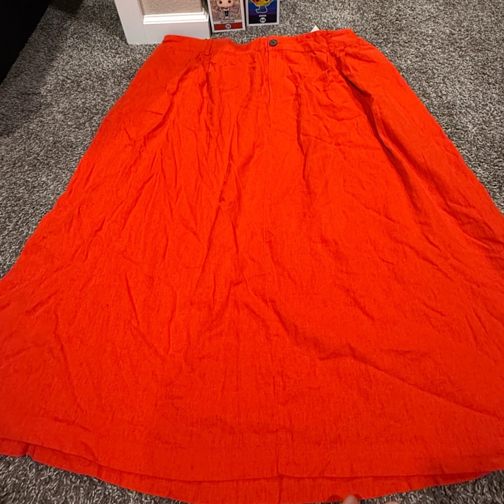 🍋‍🟩A New Day Orange Maxi A-Line Skirt